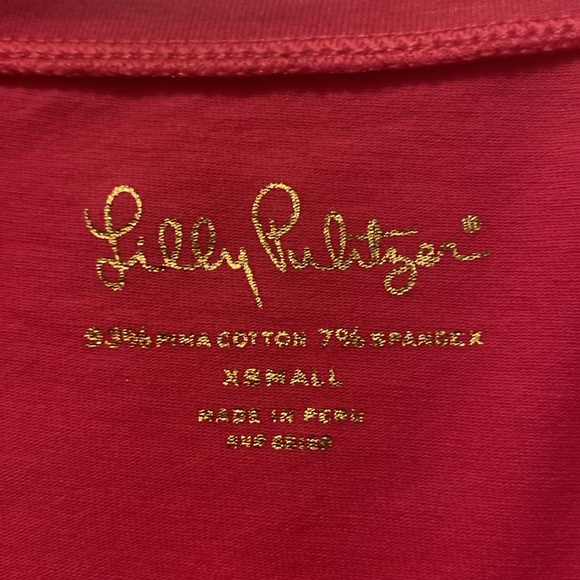 Lilly Pulitzer Michelle V-Neck Top in Capri Pink EUC - Picture 3 of 4